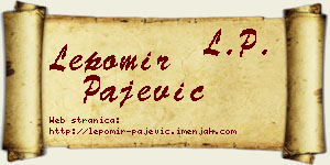 Lepomir Pajević vizit kartica